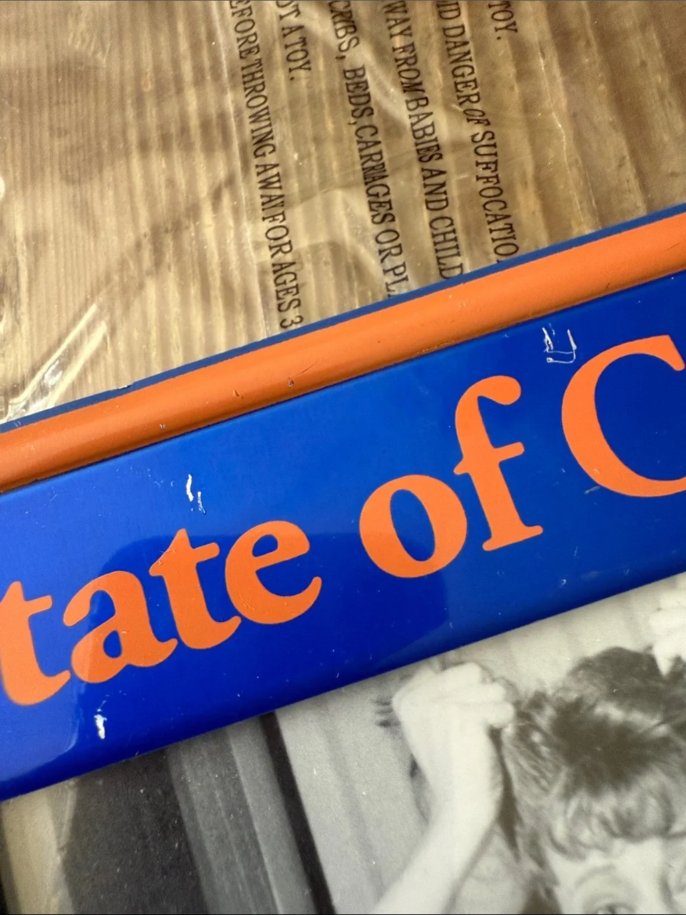 State of Confusion Blue and Orange Photo Frame - Novelty Home accent